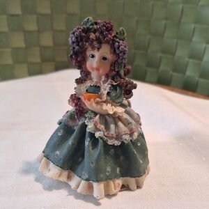 Delightful Green and Cream Figurine